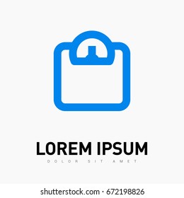 scale isolated minimal icon. weighing-machine line vector icon for websites and mobile minimalistic flat design.