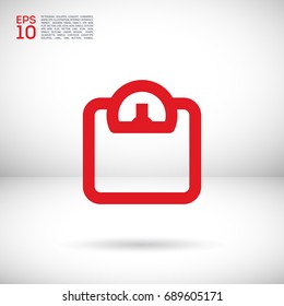 scale isolated minimal icon. weighing-machine line vector icon for websites and mobile minimalistic flat design.