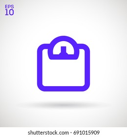 scale isolated minimal icon. weighing-machine line vector icon for websites and mobile minimalistic flat design.