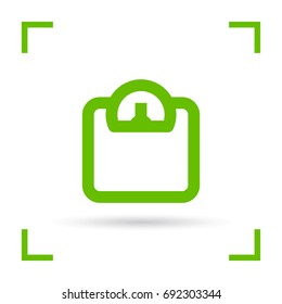 scale isolated minimal icon. weighing-machine line vector icon for websites and mobile minimalistic flat design.