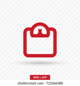 scale isolated minimal icon. weighing-machine line vector icon for websites and mobile minimalistic flat design.