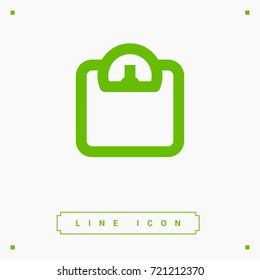 scale isolated minimal icon. weighing-machine line vector icon for websites and mobile minimalistic flat design.