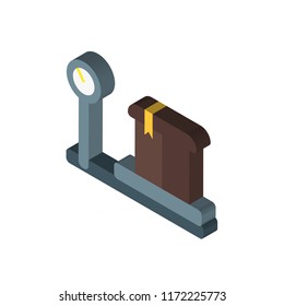 Scale isometric left top view 3D icon