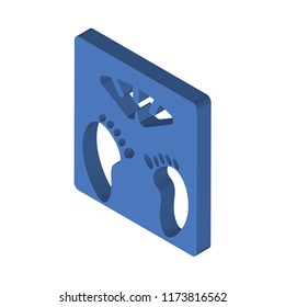Scale isometric left top view 3D icon