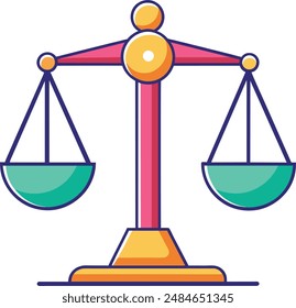scale of judgment vector illustration, this is a editable file.