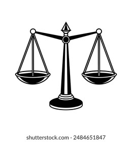 Escala de Ilustración vectorial de juicio, este es un archivo editable.