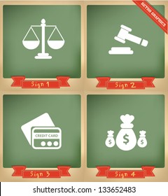 Scale of justice and finance sign,vector