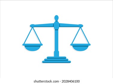 scale of justice flat icon. law court symbol illustration for web and application.
