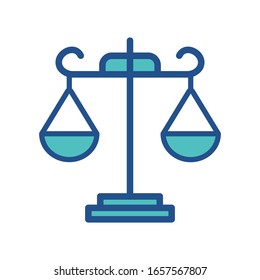 scale of justice icon design, flat style icon collection