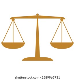 Scale of justice icon. Flat illustration of scales of justice icon for web design