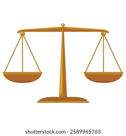 Scale of justice icon. Flat illustration of scales of justice icon for web design