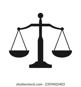 scale of justice icon illustration