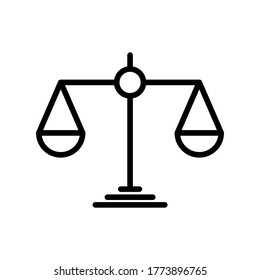 Scale Of Justice Icon Templete Illustrator