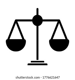 Scale Of Justice Icon Templete Illustrator