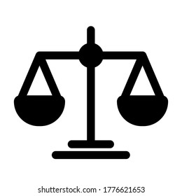 Icono Escala De Justicia Icono Ilustrador De Templos