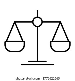 Scale Of Justice Icon Templete Illustrator