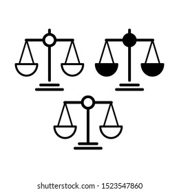 scale of justice icon vector design template