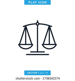 Skalierung der Justiz Symbol Vektordesign Vorlage. Bearbeiten