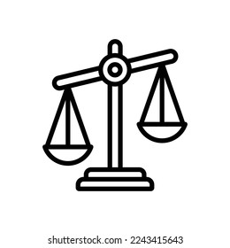 scale of justice icon vector design template in white background