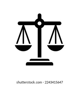 scale of justice icon vector design template in white background