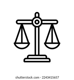 scale of justice icon vector design template in white background