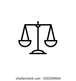 Scale of Justice icon vector illustration logo template for many purpose. Isolated on white background.