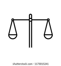 scale of justice icon vector template
