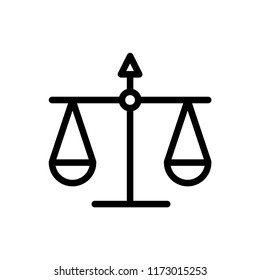 scale of justice icon vector template