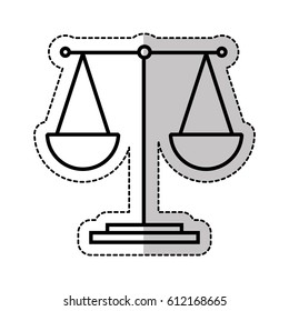 scale justice isolated icon vector illustration design