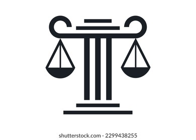 scale of justice law firm logo template
