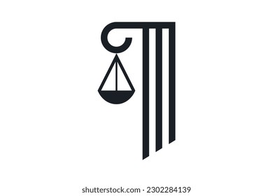 scale of justice law firm logo template