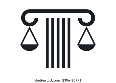 scale of justice law firm logo template