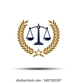 Scale Justice Law Office Icon Vector Stock Vector (royalty Free 