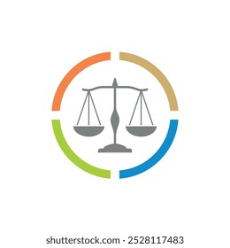 Scale of Justice Logo Template Illustration Design