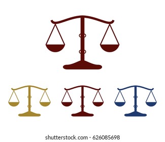 scale of justice logo vector illustration