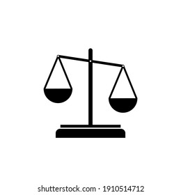 Scale of justice simple black icon isolated on white background