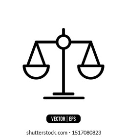 Scale Of Justice Simple Icon Vector Design