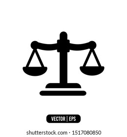 Escala De Justicia Diseño Del Vector De Icono Sencillo
