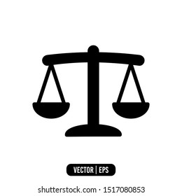 Scale Of Justice Simple Icon Vector Design
