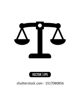 Scale Of Justice Simple Icon Vector Design