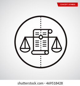 Scale of justice symbol