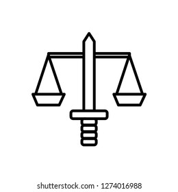 scale of justice vector icon 