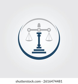 Scale of justice vector logo design illustration