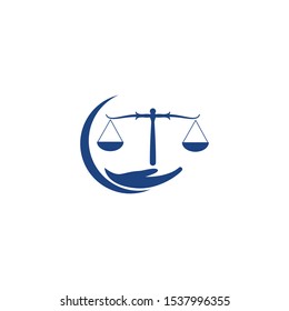 Scale Law firm logo ilustration vector template