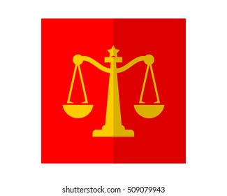 scale of law justice equal fairness image vector icon logo