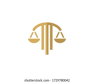 Scale law logo vector icon 