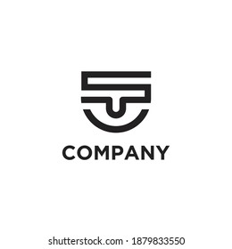 SCALE LETTER S T U Logo Design Flat Minimalist