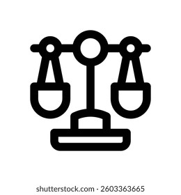 scale line icon. Clean and minimalist vector icon for websites, mobile apps, presentations, and logos. Fully scalable and customizable for any project.