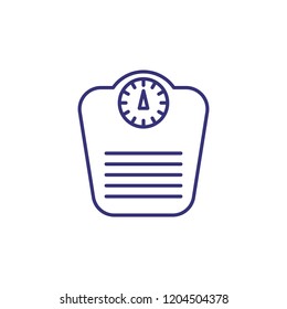 Scale line icon. Diet, health, keeping fit. Fitness concept. Vector illustration for topics like diet, fitness, training