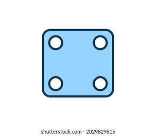 Scale line icon. High quality outline symbol for web design or mobile app. Thin line sign for design logo. Color outline pictogram on white background